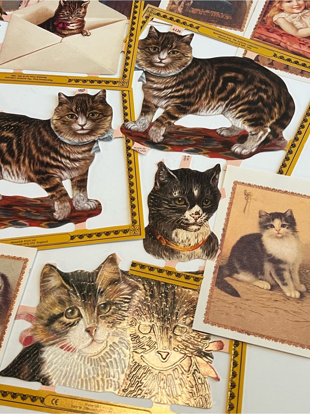 Vintage Repro Victorian Cat Images Junk Journal Collage Mixed Media